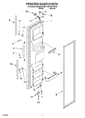 FREEZER DOOR PARTS Diagram and Parts List for CS25AFXKQ02  Crosley Refrigerator