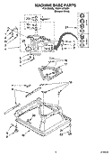 MACHINE BASE PARTS Diagram and Parts List for 7MBP11973MQ1  Whirlpool Washer