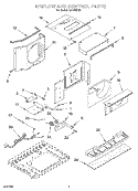 AIR FLOW AND CONTROL Diagram and Parts List for CA10WR00  Crosley Air Conditioner