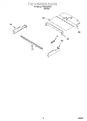 TOP VENTING, OPTIONAL Diagram and Parts List for RBS240PDB3  Whirlpool Wall Oven