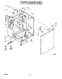 WASHER CABINET Diagram and Parts List for LT5005XMW0  Whirlpool Washer Dryer Combo