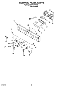 CONTROL PANEL PARTS Diagram and Parts List for KDRP467KSS05  KitchenAid Range