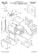 OVEN, LITERATURE Diagram and Parts List for RBS245PDB10  Whirlpool Wall Oven