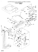 CONTROLS AND REAR PANEL Diagram and Parts List for CAWC529JQ0  Crosley Washer