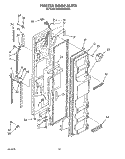 FREEZER DOOR Diagram and Parts List for RS25AWXWL00  Roper Refrigerator