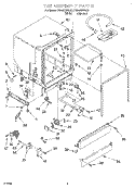 TUB ASSEMBLY Diagram and Parts List for DU840DWGZ0  Whirlpool Dishwasher