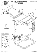 TOP AND CONSOLE PARTS Diagram and Parts List for REX3514PQ0  Roper Dryer