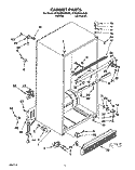 CABINET Diagram and Parts List for KTRC20KAAL00  Whirlpool Refrigerator