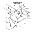 MANIFOLD Diagram and Parts List for SF302BSYW0  Whirlpool Range