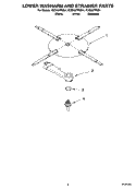 LOWER WASHARM AND STRAINER PARTS Diagram and Parts List for KUDI02FRSS1  KitchenAid Dishwasher