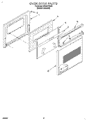 OVEN DOOR Diagram and Parts List for RS660BXBH0  Whirlpool Range