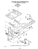 COOK TOP AND MANIFOLD , LITERATURE Diagram and Parts List for SF3020ERW2  Whirlpool Range