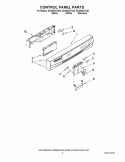 CONTROL PANEL PARTS Diagram and Parts List for GU3000XTXS0  Whirlpool Dishwasher