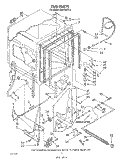 TUB , LITERATURE AND OPTIONAL Diagram and Parts List for DU8750XT3  Whirlpool Dishwasher