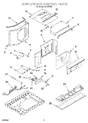 AIRFLOW AND CONTROL Diagram and Parts List for CA12WRK0  Crosley Air Conditioner