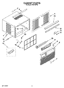 CABINET PARTS Diagram and Parts List for ACC108PT0  Whirlpool Air Conditioner