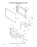MICROWAVE DOOR AND LATCH Diagram and Parts List for KEMI300VBL1  KitchenAid Microwave Oven Combo