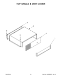 TOP GRILLE & UNIT COVER Diagram and Parts List for KSSO48FTX17  KitchenAid Refrigerator