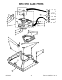 MACHINE BASE PARTS Diagram and Parts List for WET3300XQ0  Whirlpool Washer Dryer Combo