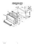 FREEZER DOOR Diagram and Parts List for RT25BKXAW00  Roper Refrigerator