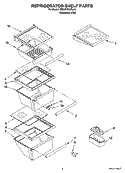 REFRIGERATOR SHELF PARTS Diagram and Parts List for 6ED2FHKXRL04  Whirlpool Refrigerator