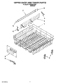UPPER RACK AND TRACK PARTS Diagram and Parts List for KUDX03FTSS2  KitchenAid Dishwasher