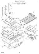 SHELF Diagram and Parts List for ET22RKXGT03  Whirlpool Refrigerator