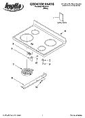 COOKTOP PARTS Diagram and Parts List for IRE82301  Inglis Range