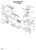 AIR FLOW PARTS Diagram and Parts List for GH4155XPS2  Whirlpool Microwave
