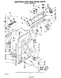 CONTROLS AND REAR PANEL Diagram and Parts List for LA5700XPW6  Whirlpool Washer