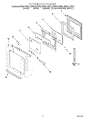 OVEN DOOR Diagram and Parts List for KEBS177DAL8  KitchenAid Wall Oven