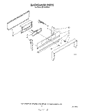 BACKGUARD Diagram and Parts List for SF310PSRW1  Whirlpool Range
