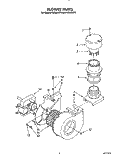 BLOWER Diagram and Parts List for KUDI22GT0  KitchenAid Dishwasher