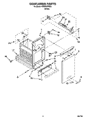 CONTAINER PARTS Diagram and Parts List for KFCP02IRWH1  KitchenAid Trash Compactor