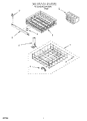DISHRACK Diagram and Parts List for RUD1000HB0  Roper Dishwasher