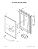 REFRIGERATOR DOOR Diagram and Parts List for EB9FVBLWS06  Whirlpool Refrigerator