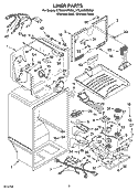 LINER PARTS Diagram and Parts List for KTRA22KRSS02  KitchenAid Refrigerator