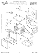 LOWER OVEN, LITERATURE Diagram and Parts List for RBD245PDT10  Whirlpool Wall Oven