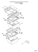 REFRIGERATOR SHELF Diagram and Parts List for TS25AEXHW02  Estate Refrigerator