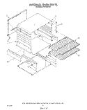 INTERNAL OVEN Diagram and Parts List for SF305ESRW5  Whirlpool Range