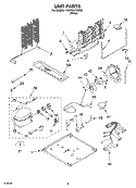 UNIT Diagram and Parts List for 3XARG477GF06  Whirlpool Refrigerator