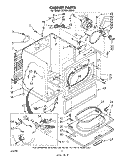 CABINET Diagram and Parts List for LG7801XMW1  Whirlpool Dryer