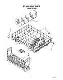 LOWER RACK Diagram and Parts List for KUDA22ST1  KitchenAid Dishwasher