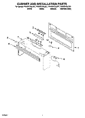 CABINET AND INSTALLATION PARTS Diagram and Parts List for YKHMS155LWH1  KitchenAid Microwave