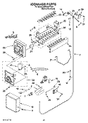 ICEMAKER PARTS Diagram and Parts List for KSSO36FTX00  KitchenAid Refrigerator