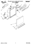 FRAME AND CONSOLE Diagram and Parts List for DU925QWDB3  Whirlpool Dishwasher