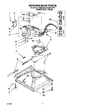 MACHINE BASE Diagram and Parts List for LSQ9544KT0  Whirlpool Washer