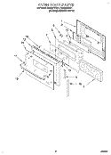 OVEN DOOR Diagram and Parts List for RB760PXBB1  Whirlpool Wall Oven