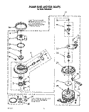 PUMP AND MOTOR Diagram and Parts List for DU8530XX0  Whirlpool Dishwasher