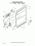 INNER DOOR PARTS Diagram and Parts List for KUDC10FXSS0  KitchenAid Dishwasher